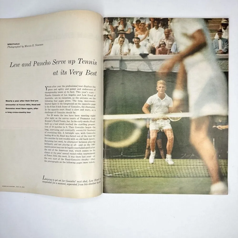 Hoad‎ Vs. Gonzales Sports Illustrated June 16, 1958 America’s National Sports